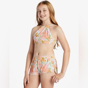 Girl's Billabong Blown Away Elastic Waist Swim Bottoms